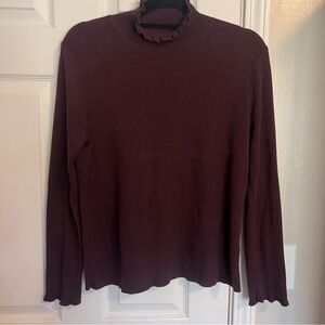 Who What Wear Maroon Long Sleeve Top